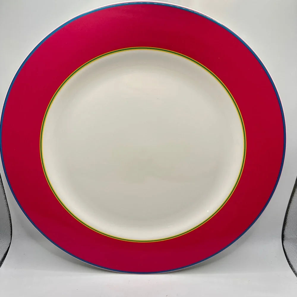 Kit Kemp Spode Calypso Pink Round Charger Plate 13 inch KKCP9102-XB Earthenware